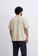 Men’s Tonal Stripe T-Shirt Subtle Texture Detail