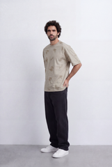 Men’s All Over Embroidery T-Shirt Tonal Artwork Detail