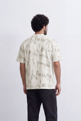 Men’s Graffiti Wash T-Shirt All Over Scribble Print