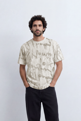 Men’s Graffiti Wash T-Shirt All Over Scribble Print