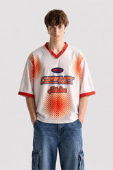 Men’s Oversized Y2K V-Neck Jersey
