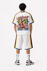 Tomatos Men's Graphic Mesh Basketball Shorts | Streetwear