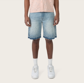 MIXED STUD JEAN SHORTS