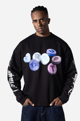 Rhinestone CorruptK9 Reversible Men Sweatshirt