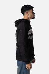 Logos Print Rhinestone Zip-Up Men Hoodie