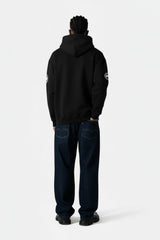 Corrupt Canine Savage Print Oversized Men Hoodie