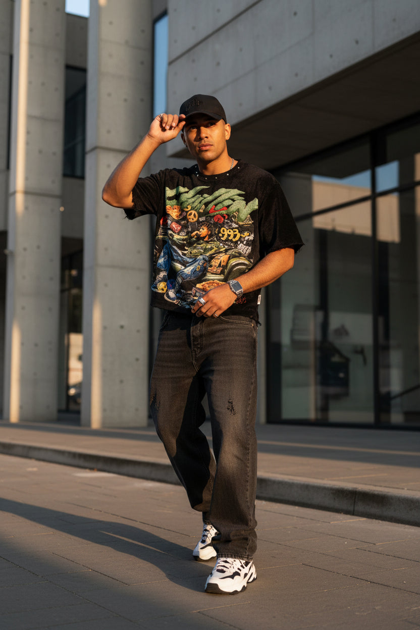 CHILLIN BOYS CROPPED TEE