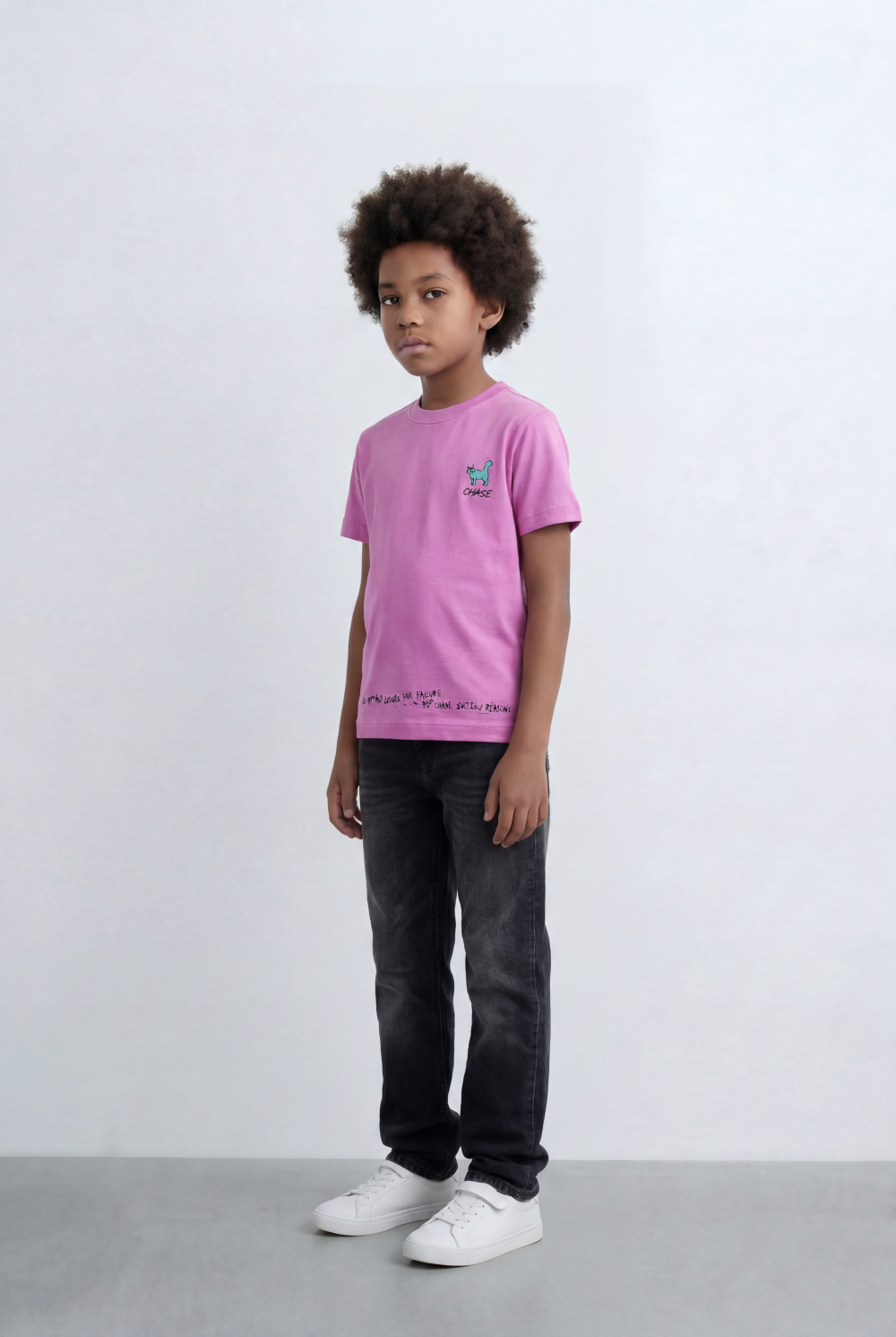 Boy's Back Graphic T-Shirt With Hand Drawn Artwork
