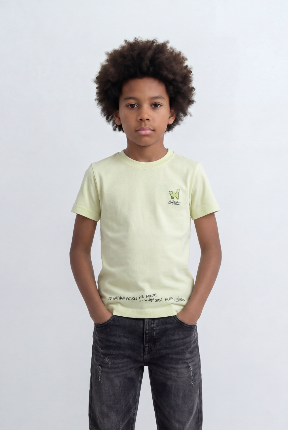 Boy's Back Graphic T-Shirt With Hand Drawn Artwork