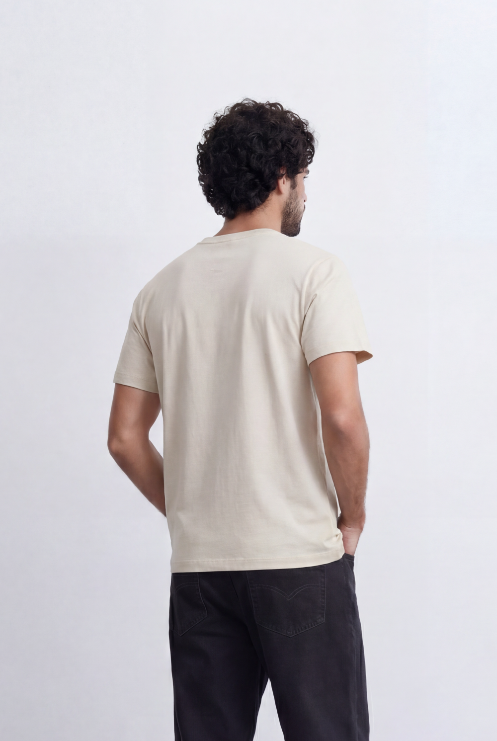 Men's Statement Graphic T-Shirt Contrast Shoulder Tape