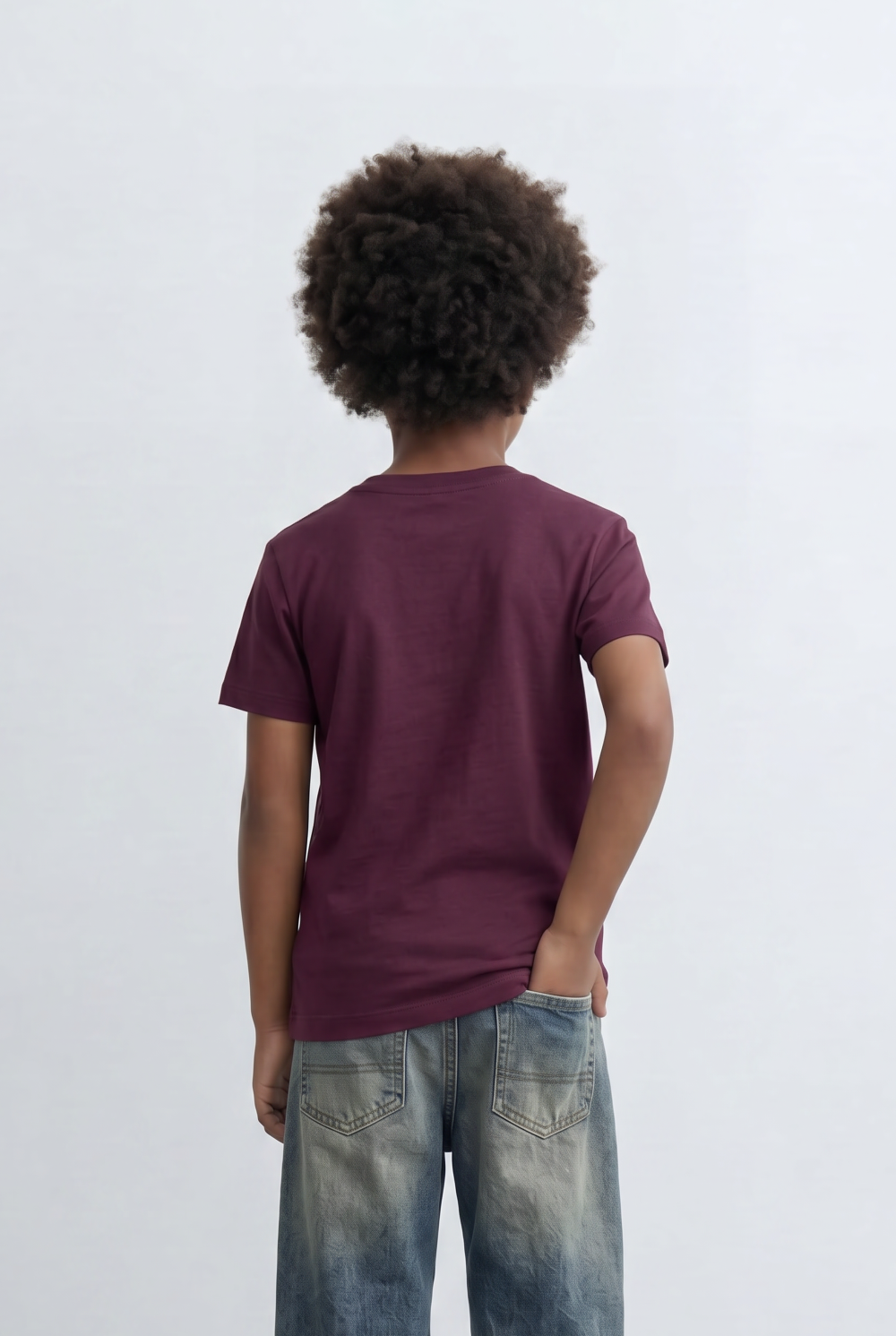 Boy's Shoulder Tape Details T-Shirt Typography Print
