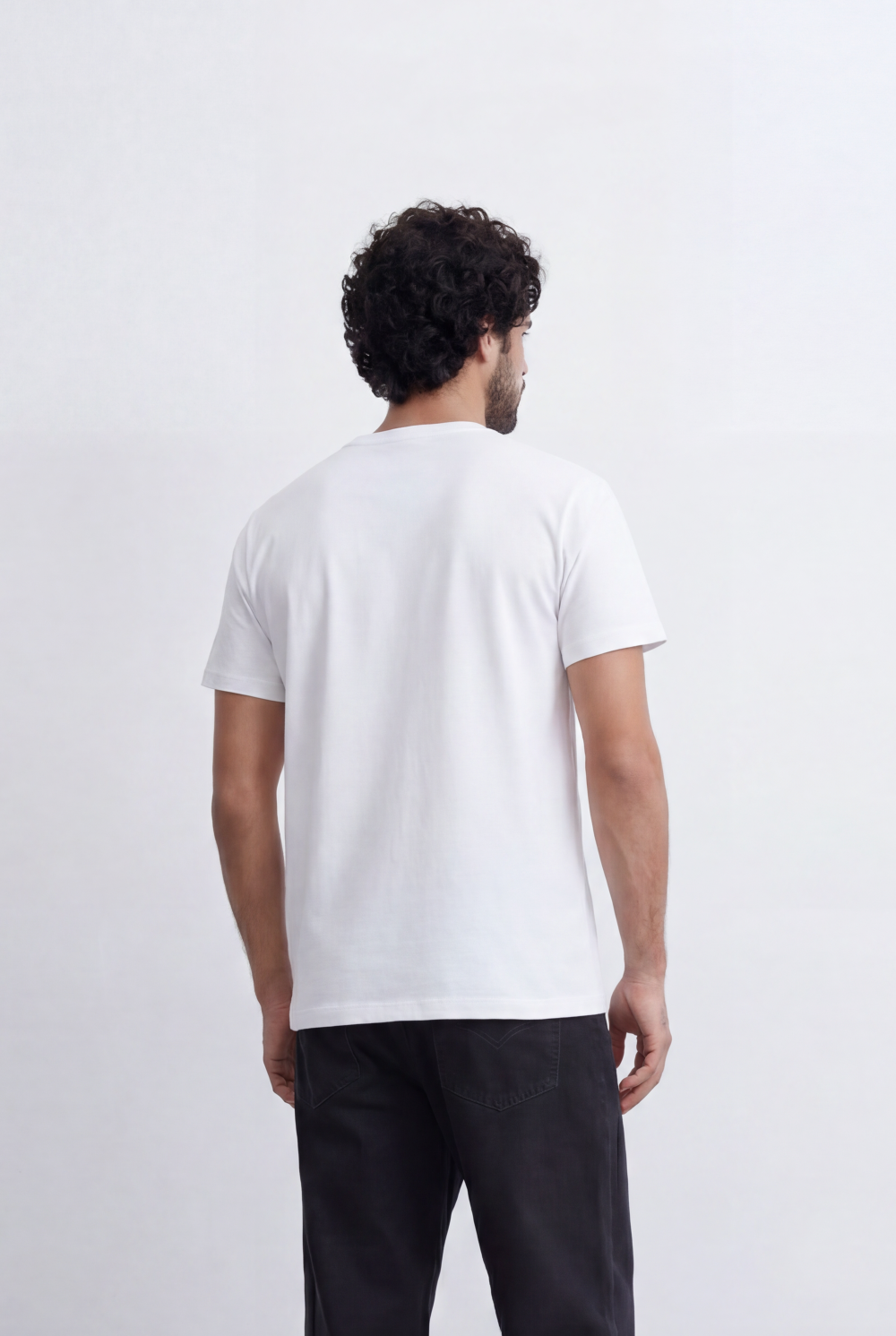 Men's Statement Graphic T-Shirt Contrast Shoulder Tape