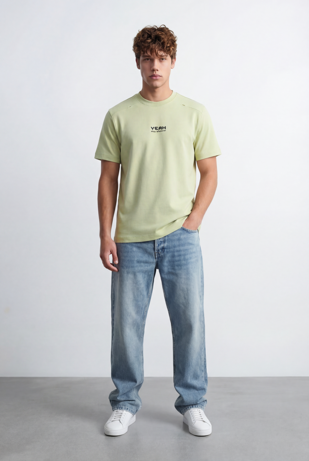 Men's Bold Micro Text Graphic Regular Fit T-Shirt