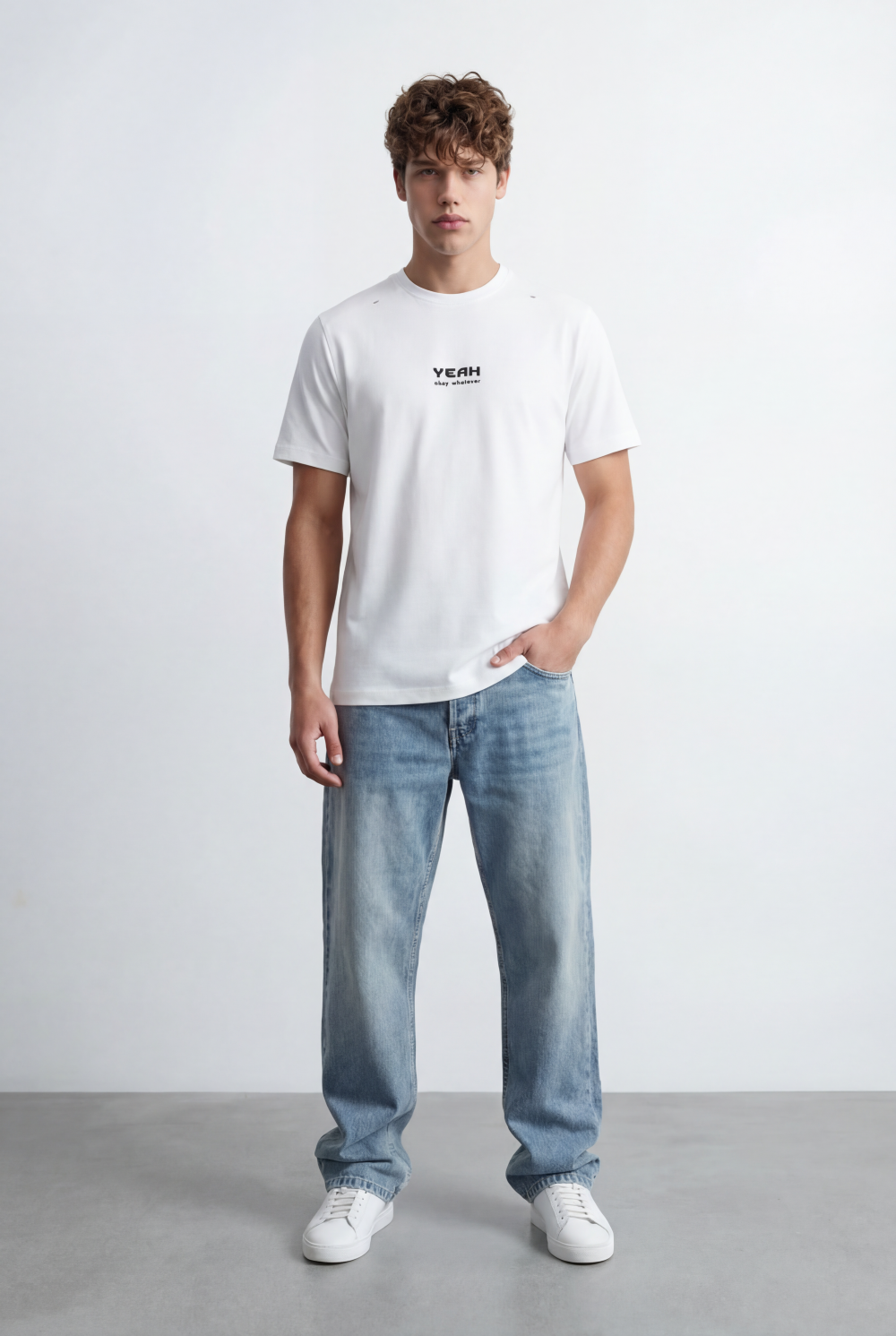 Men's Bold Micro Text Graphic Regular Fit T-Shirt