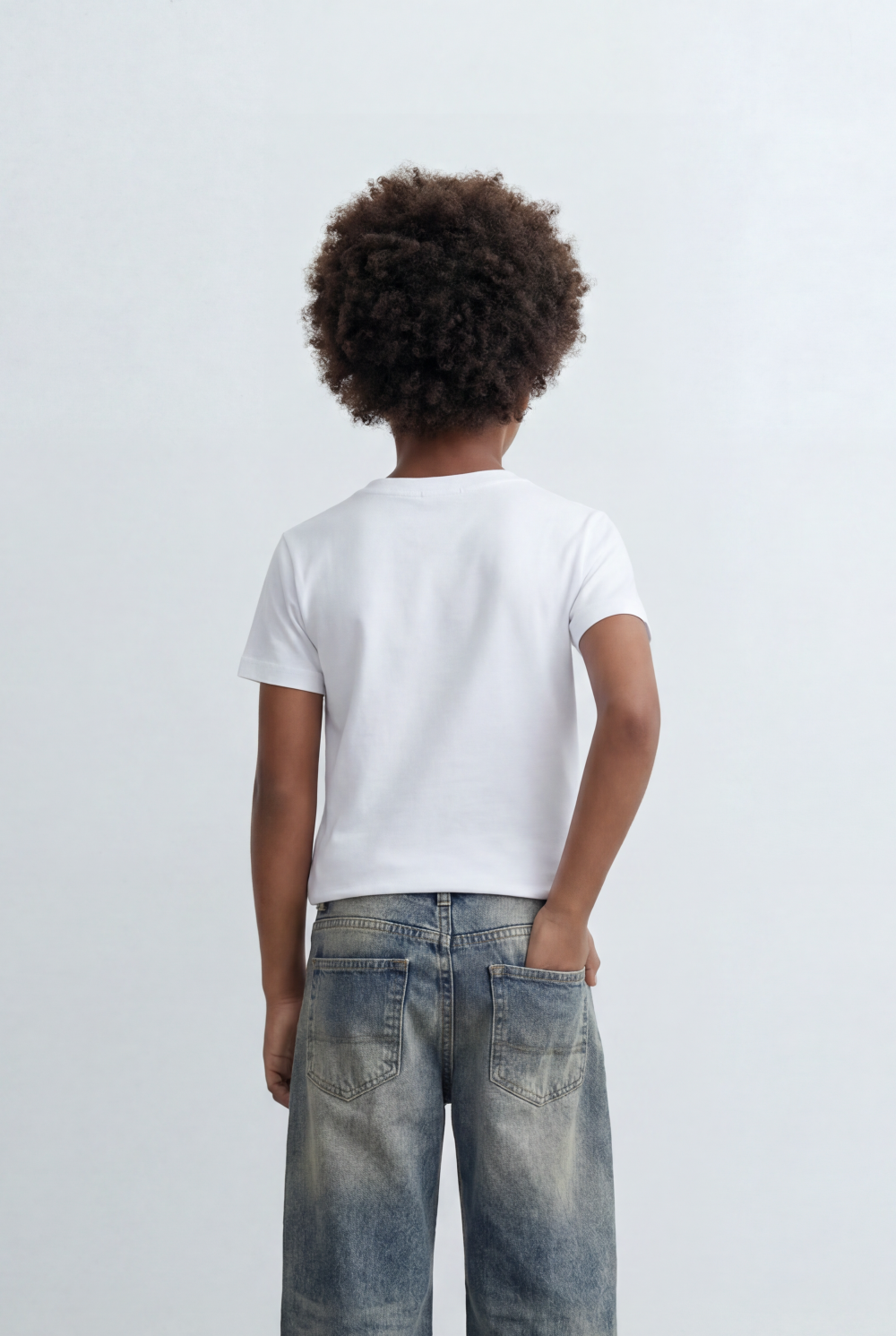 Boy's Dino Embroidery T-Shirt Soft Cotton Slim Fit Casual Style