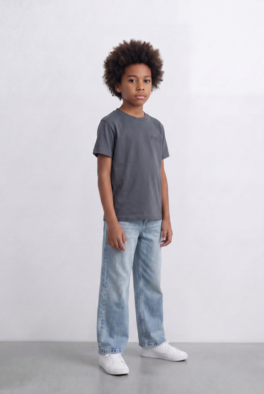 Boy's Minimal Embroidered T-Shirt Casual Everyday Style