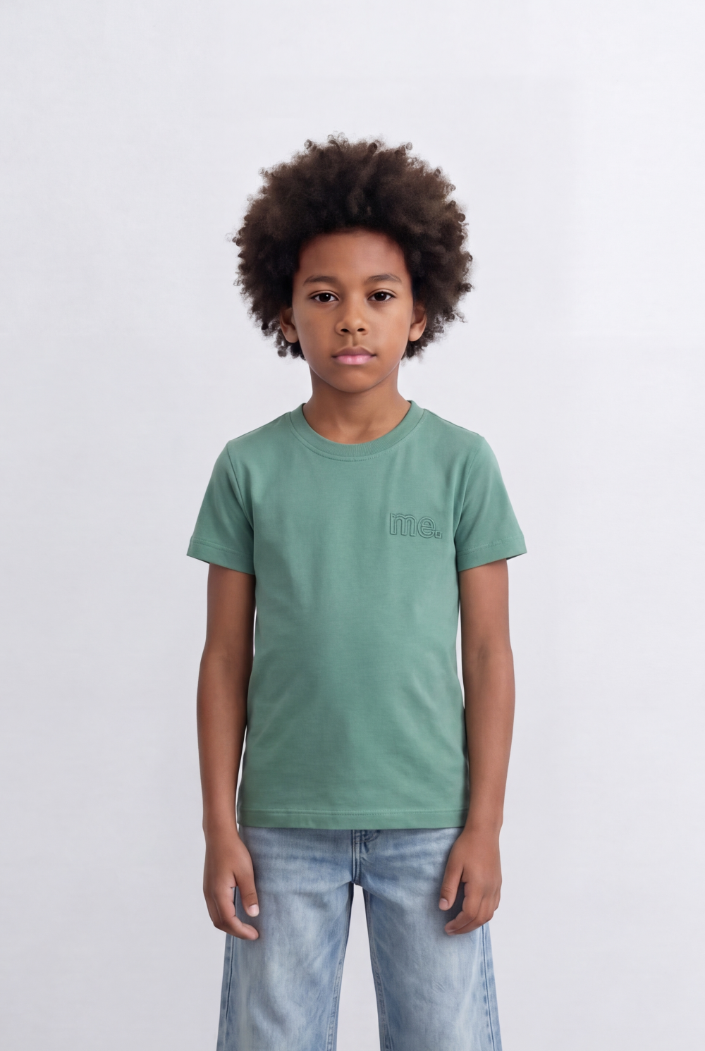 Boy's Minimal Embroidered T-Shirt Casual Everyday Style