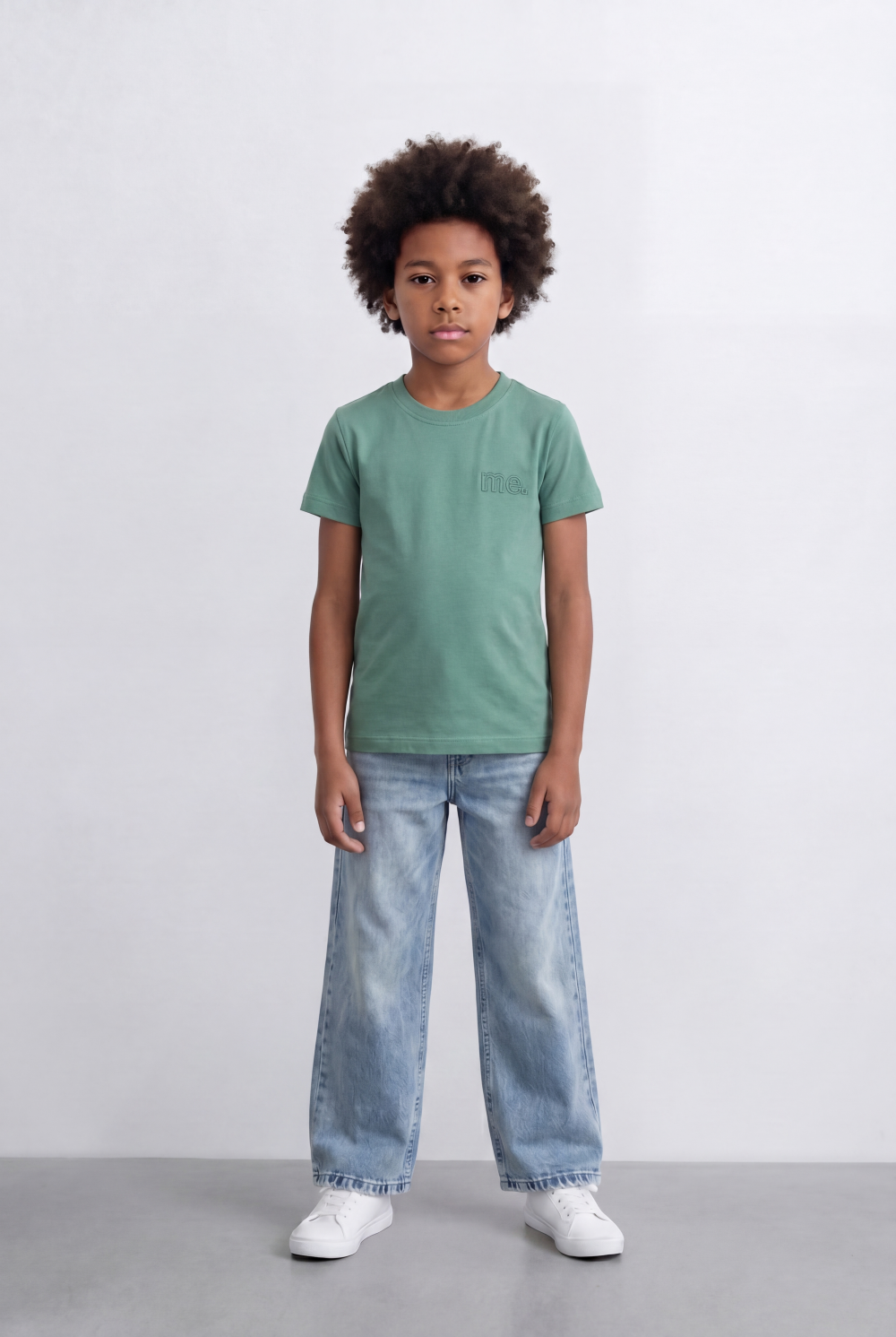 Boy's Minimal Embroidered T-Shirt Casual Everyday Style