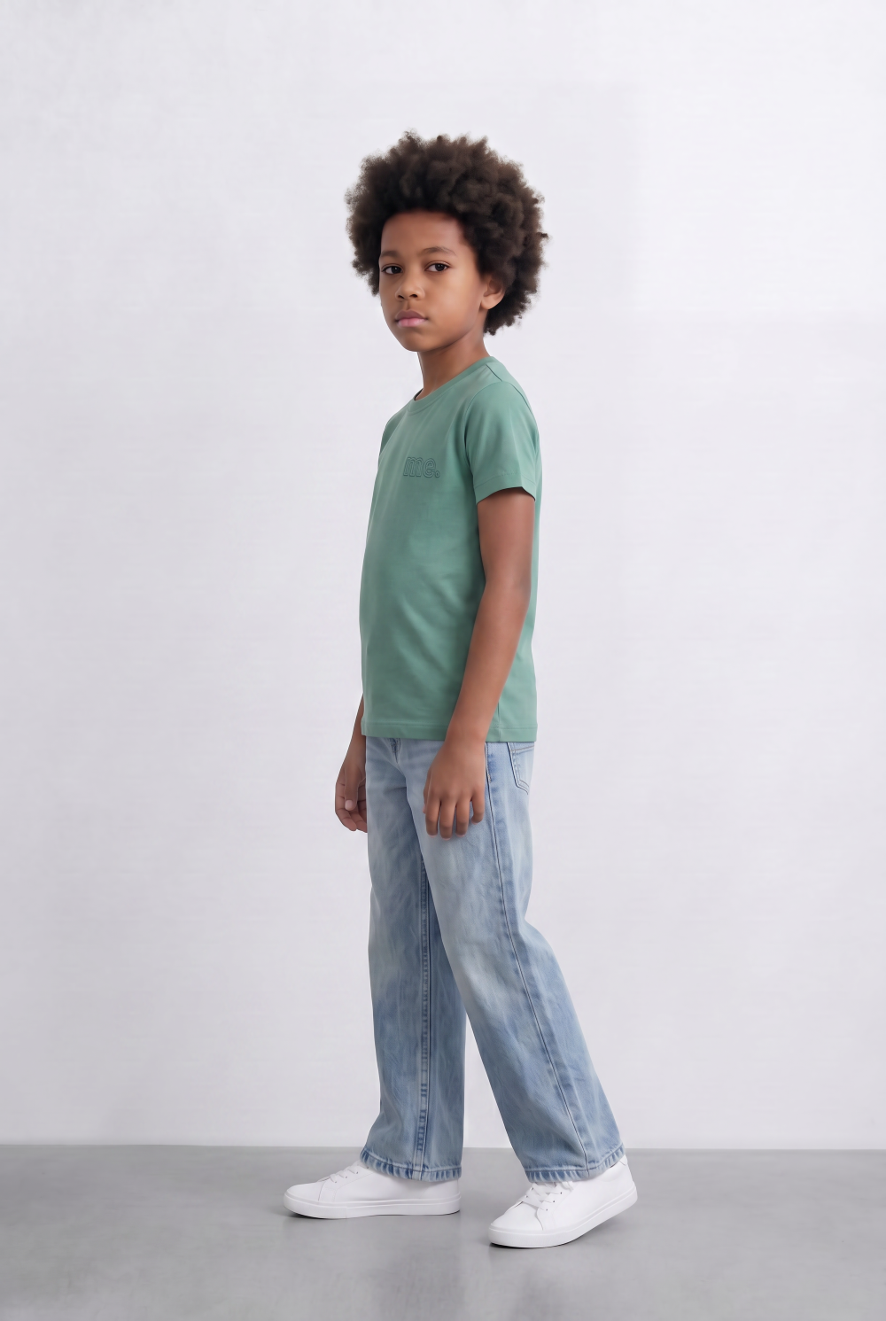 Boy's Minimal Embroidered T-Shirt Casual Everyday Style