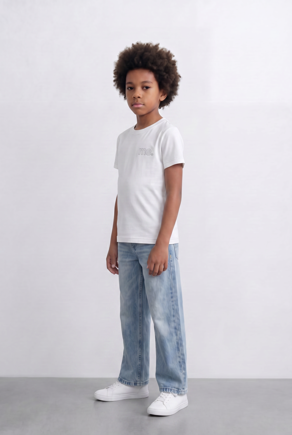 Boy's Minimal Embroidered T-Shirt Casual Everyday Style