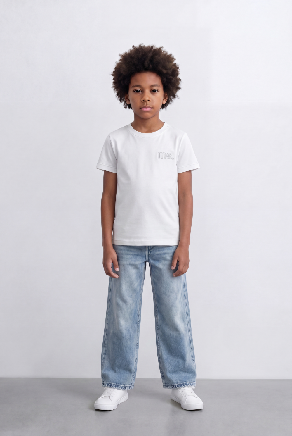 Boy's Minimal Embroidered T-Shirt Casual Everyday Style