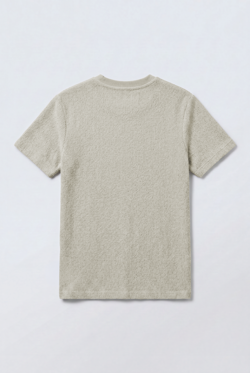 Men’s Open Knit T-Shirt Airy Texture Weave Design