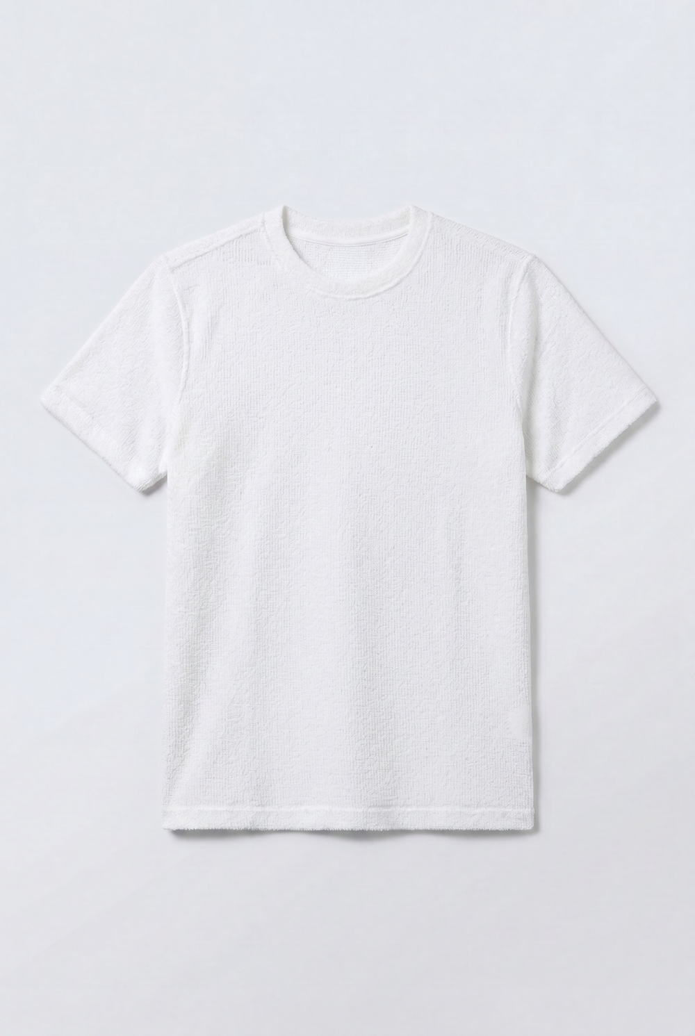 Men’s Open Knit T-Shirt Airy Texture Weave Design