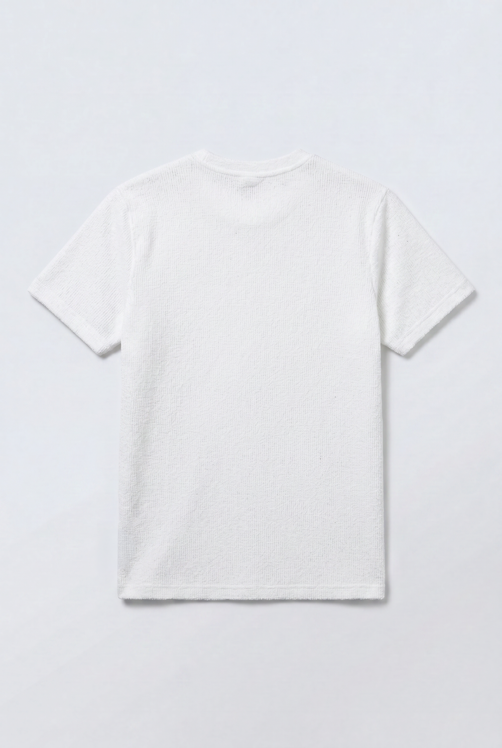 Men’s Open Knit T-Shirt Airy Texture Weave Design