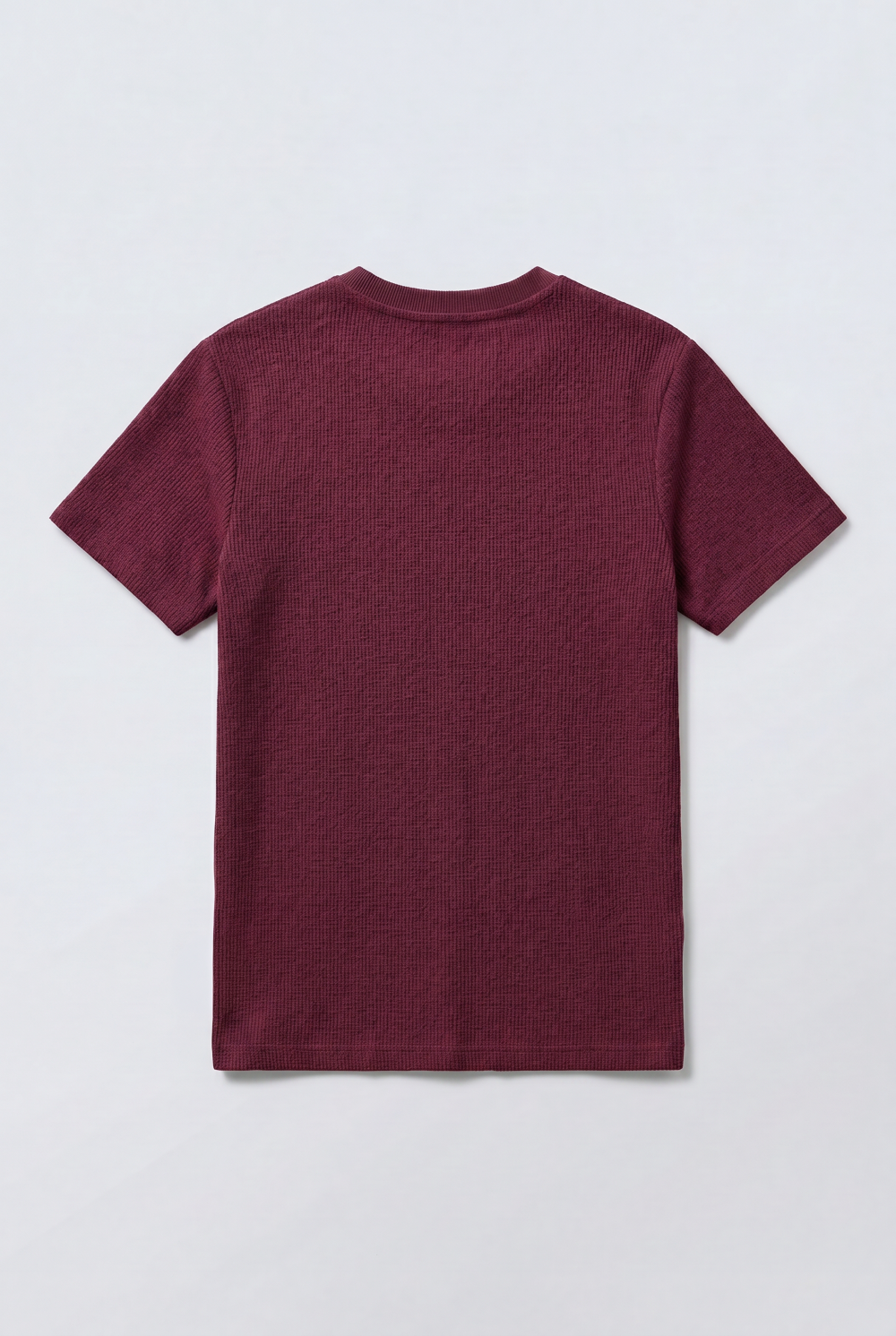 Men’s Open Knit T-Shirt Airy Texture Weave Design