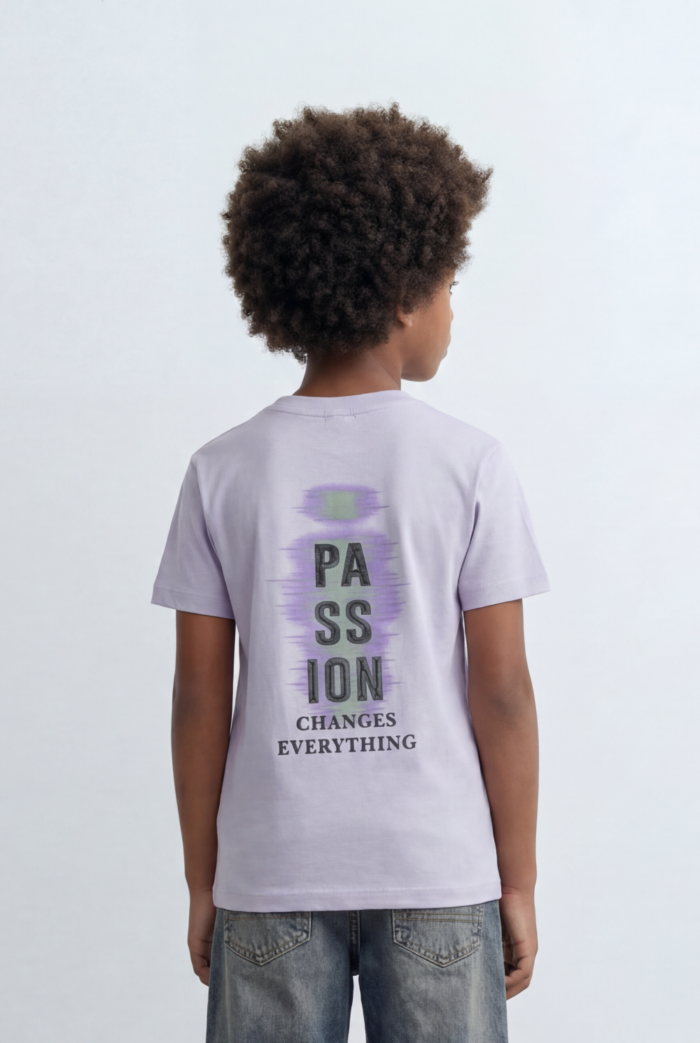 Boy's Passion Back Print T-Shirt Oversize Fit Everyday Style