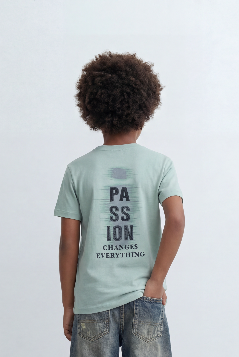 Boy's Passion Back Print T-Shirt Oversize Fit Everyday Style