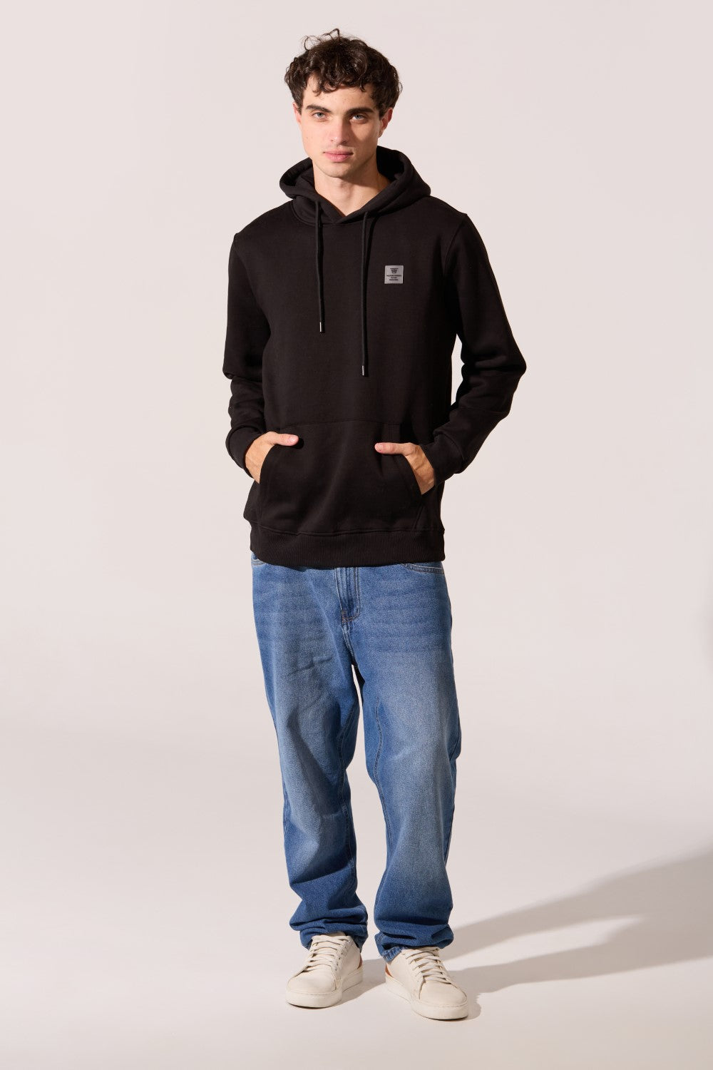 Tomato Plain Slim Fit Men Hoodie