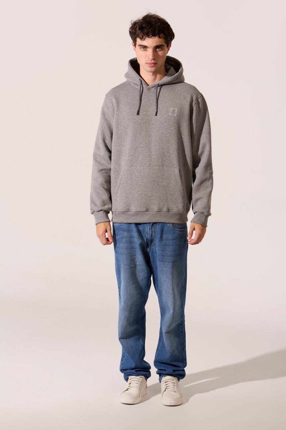 Tomato Plain Slim Fit Men Hoodie