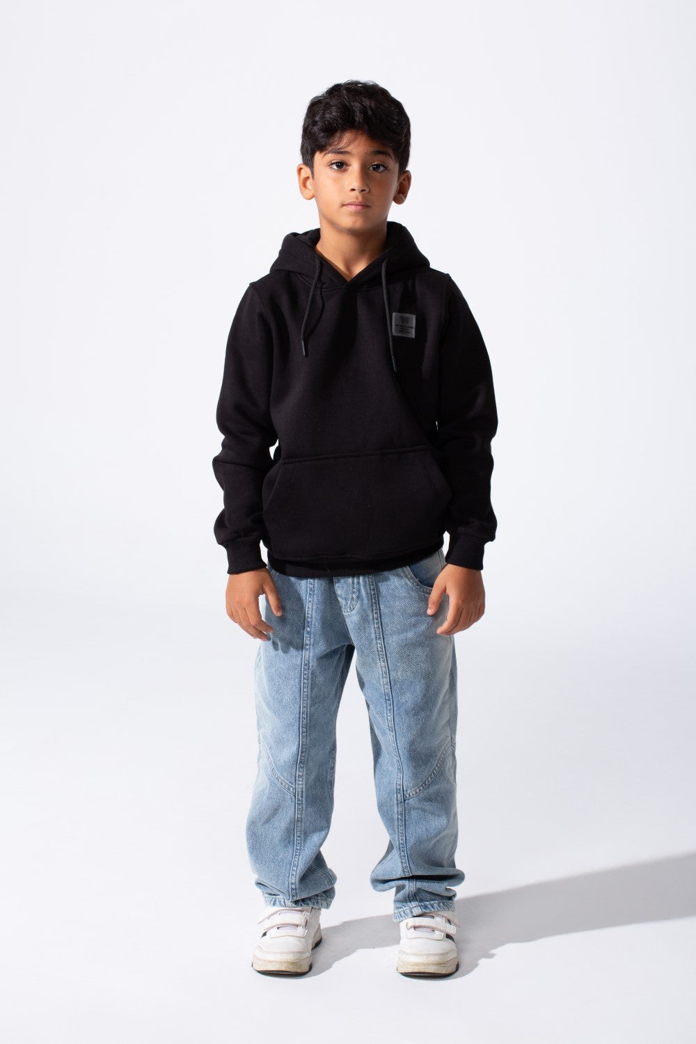 Plain Slim Fit Boys Hoodie