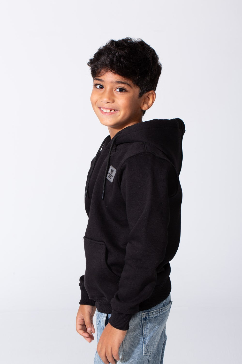 Plain Slim Fit Boys Hoodie