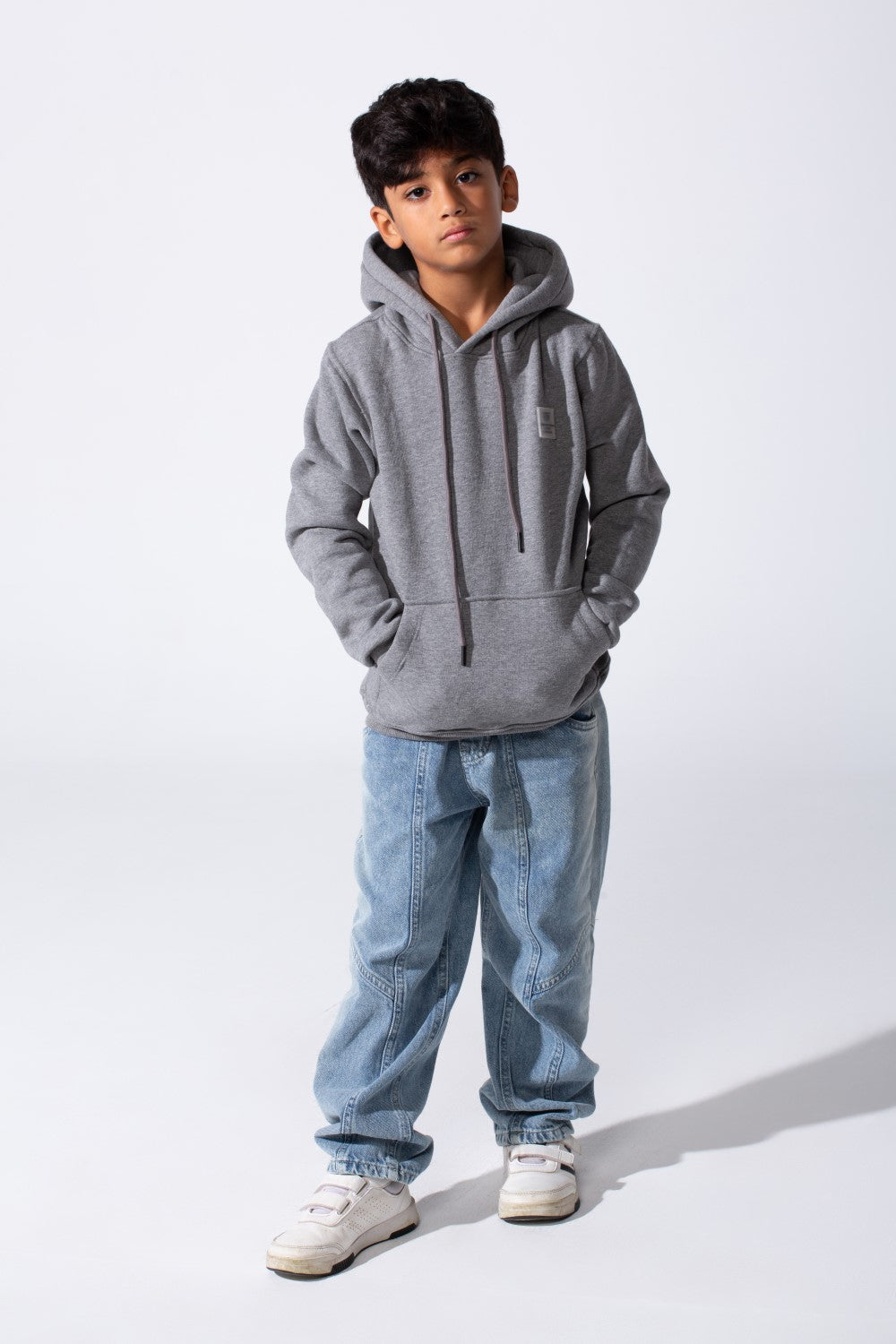 Plain Slim Fit Boys Hoodie