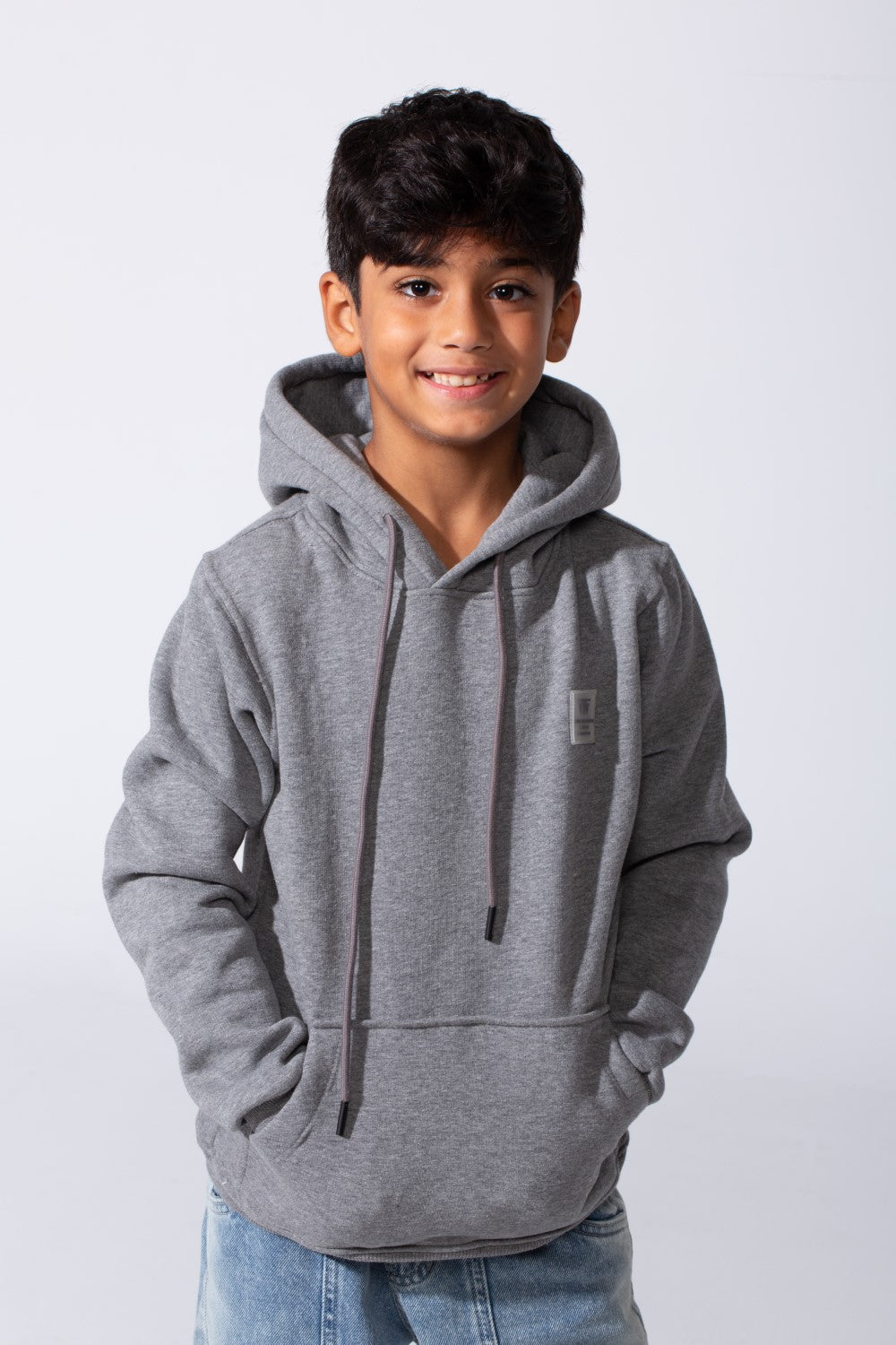 Plain Slim Fit Boys Hoodie