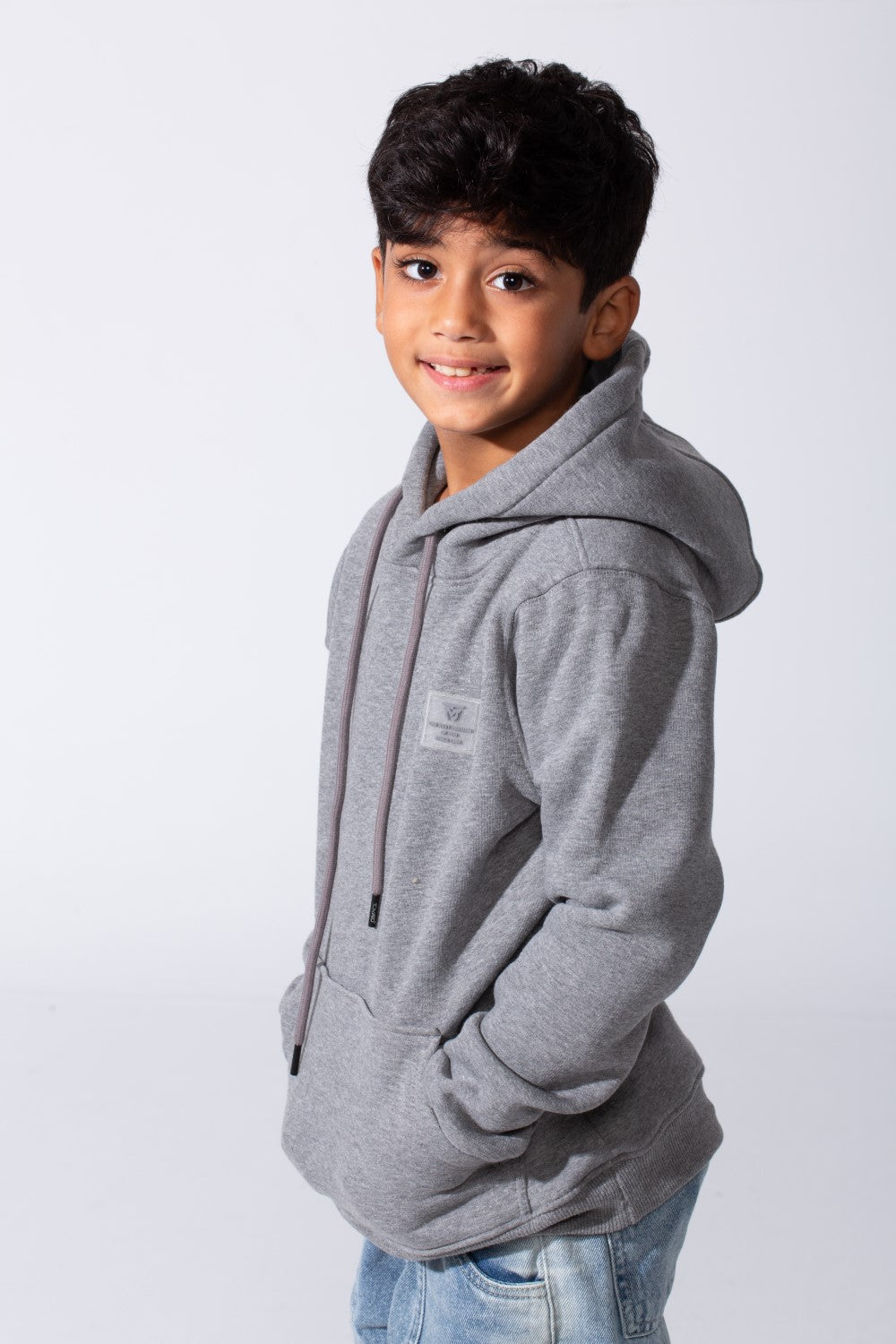 Plain Slim Fit Boys Hoodie