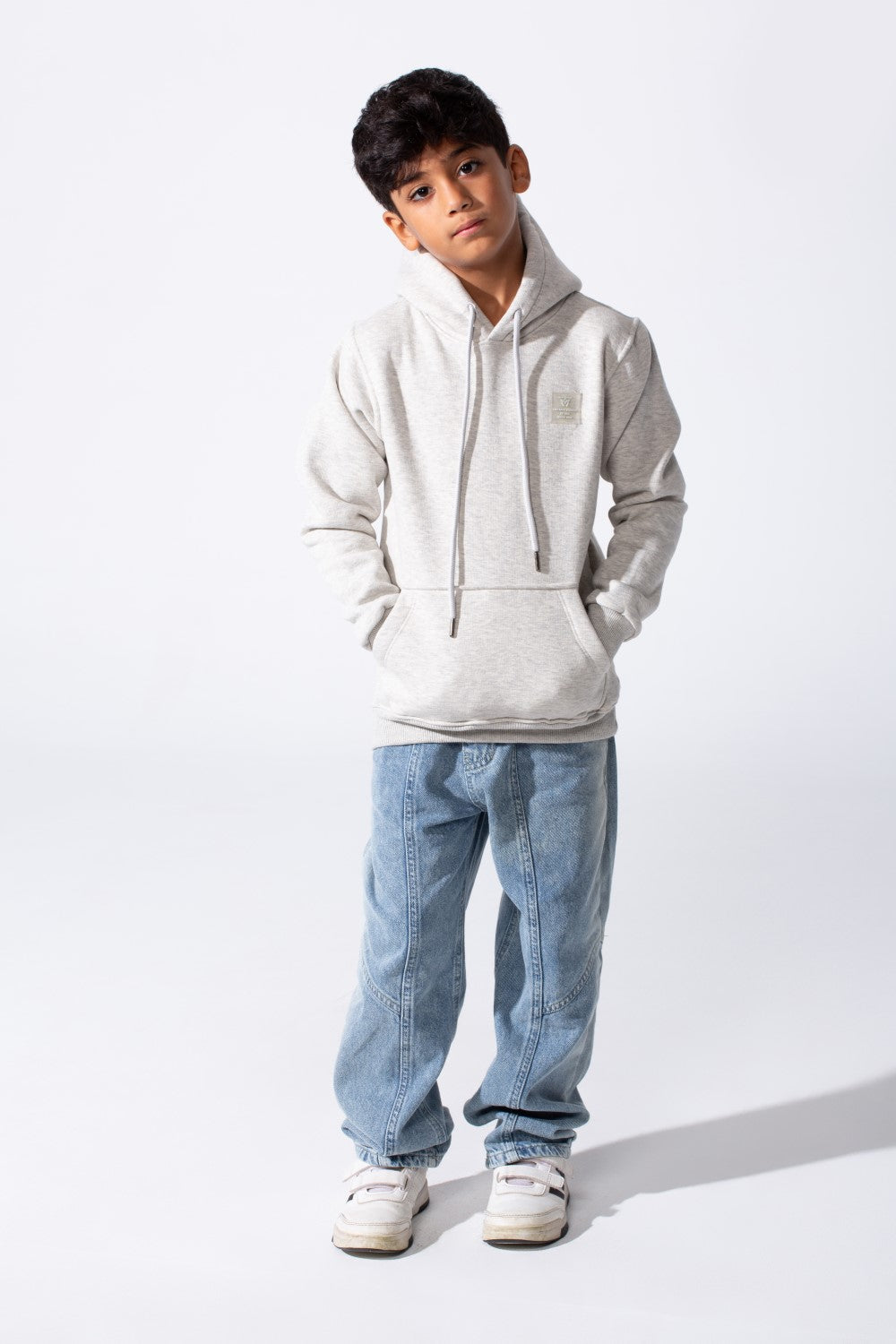 Plain Slim Fit Boys Hoodie