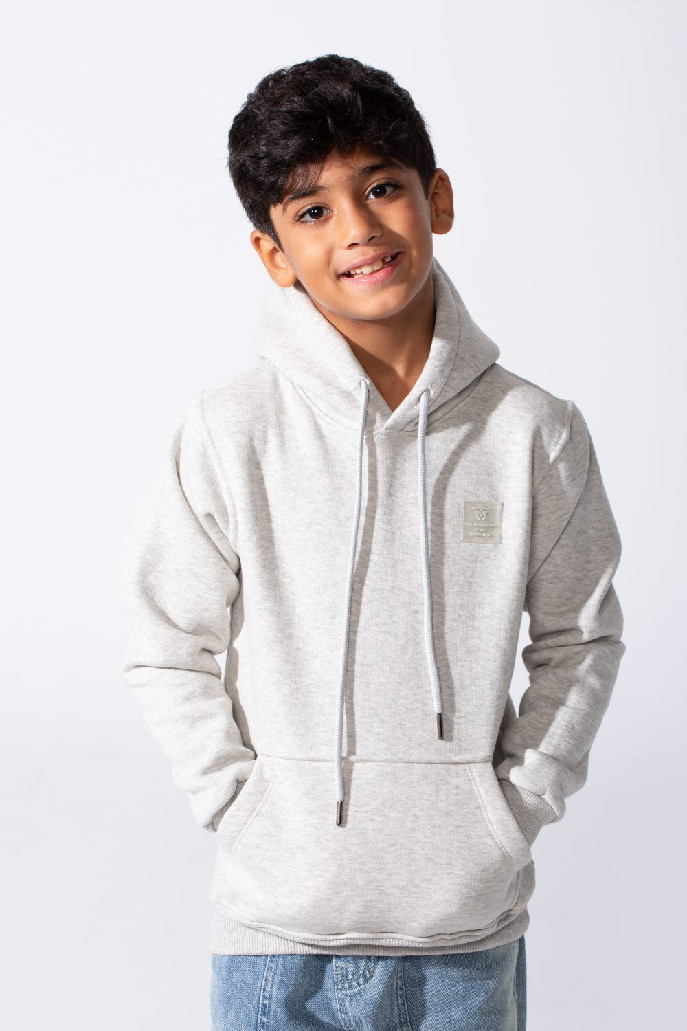 Plain Slim Fit Boys Hoodie