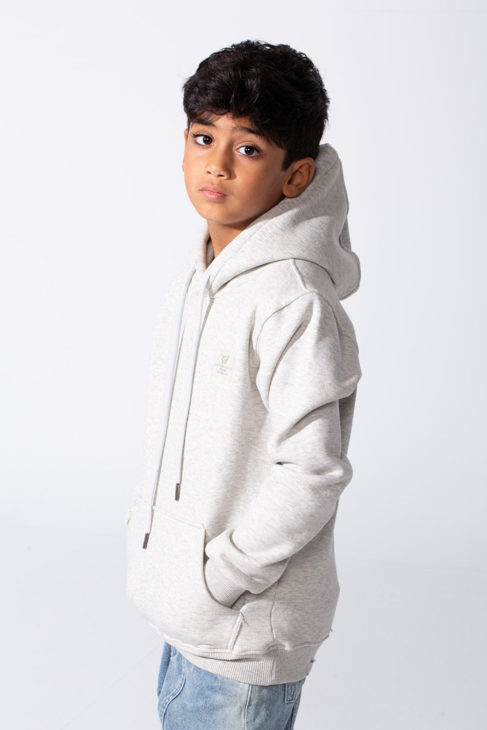 Plain Slim Fit Boys Hoodie