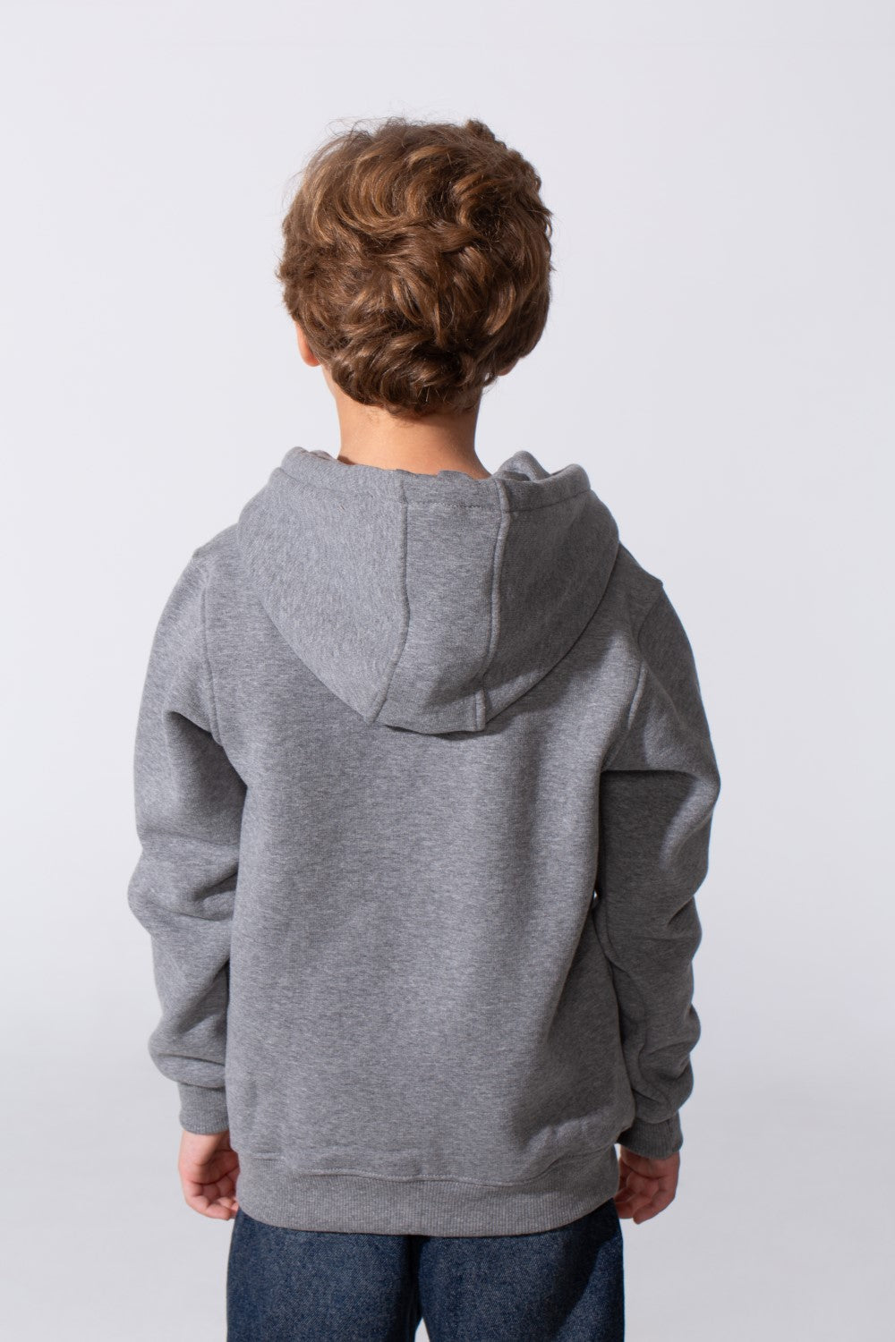 Zip Up Boy's Hoodie Slim Fit Melton