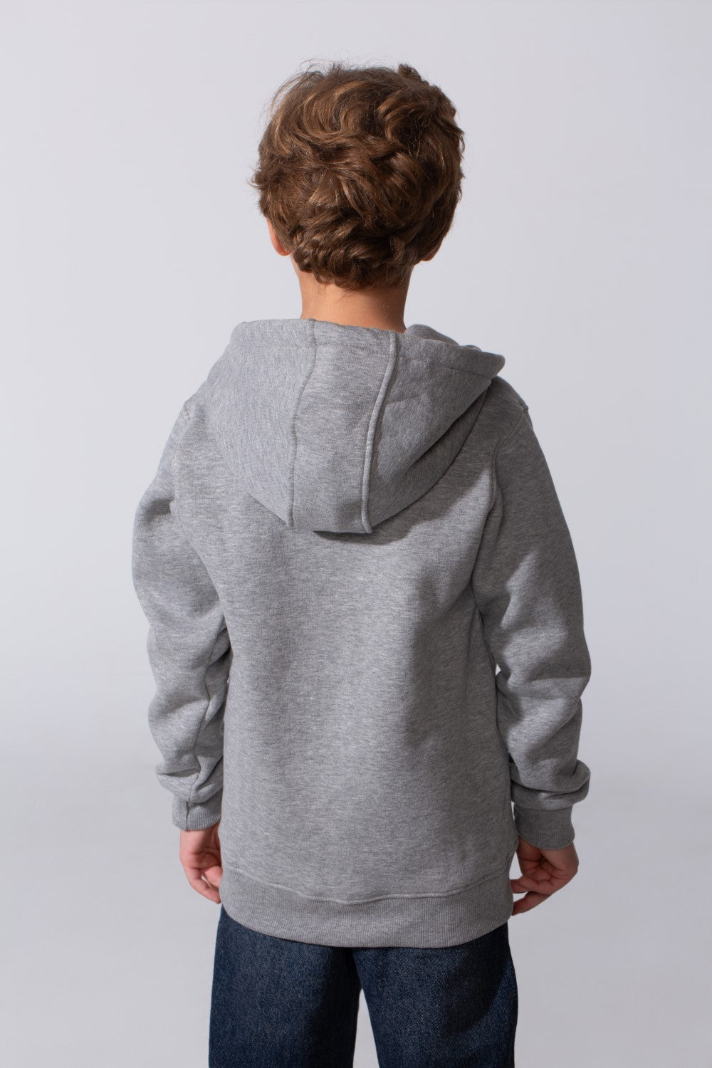 Zip Up Boy's Hoodie Slim Fit Melton