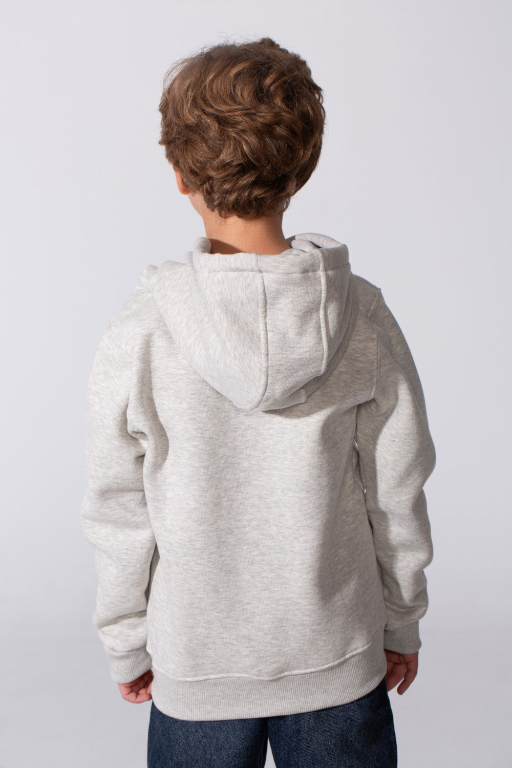 Zip Up Boy's Hoodie Slim Fit Melton