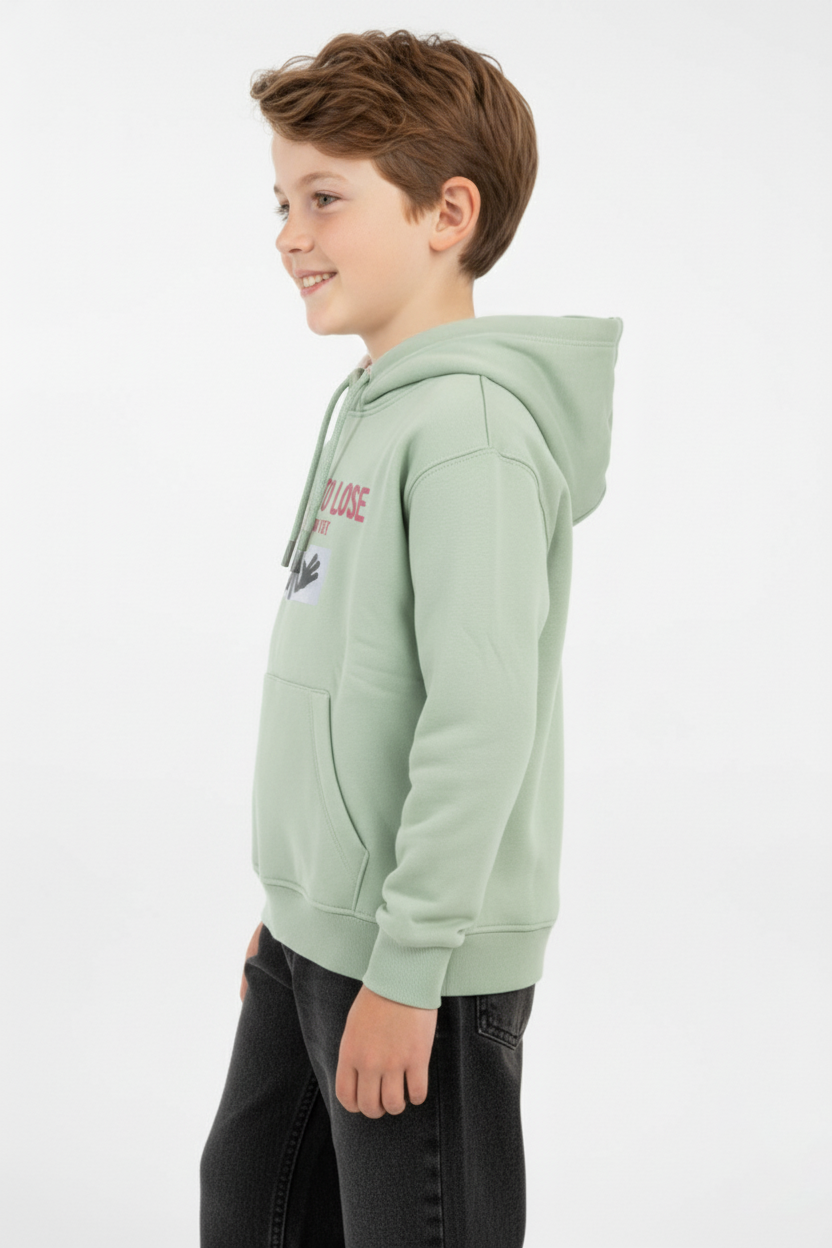 Boy's Melton Hoodie Regular Fit