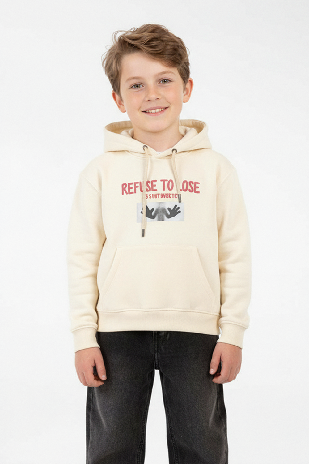 Boy's Melton Hoodie Regular Fit