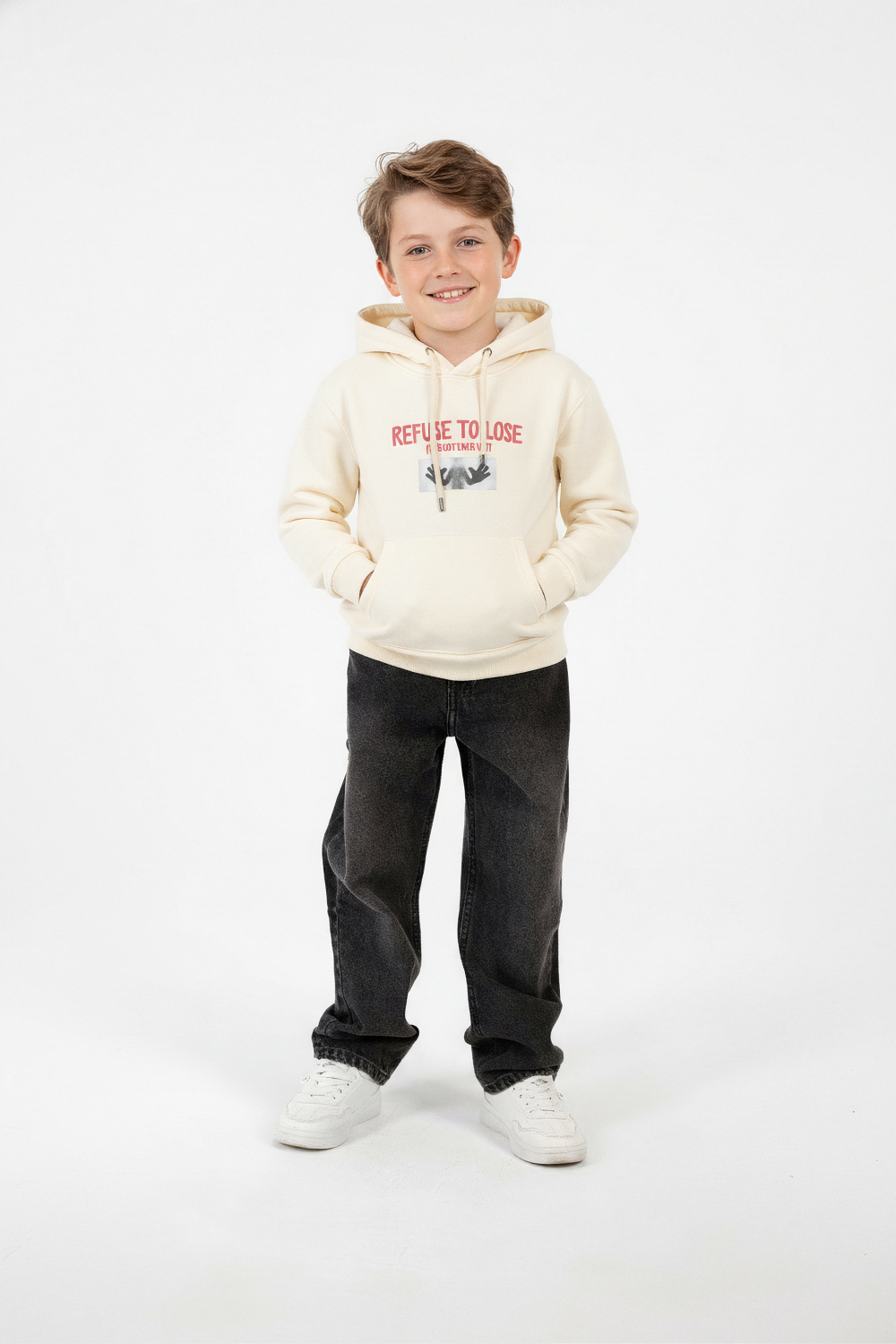 Boy's Melton Hoodie Regular Fit