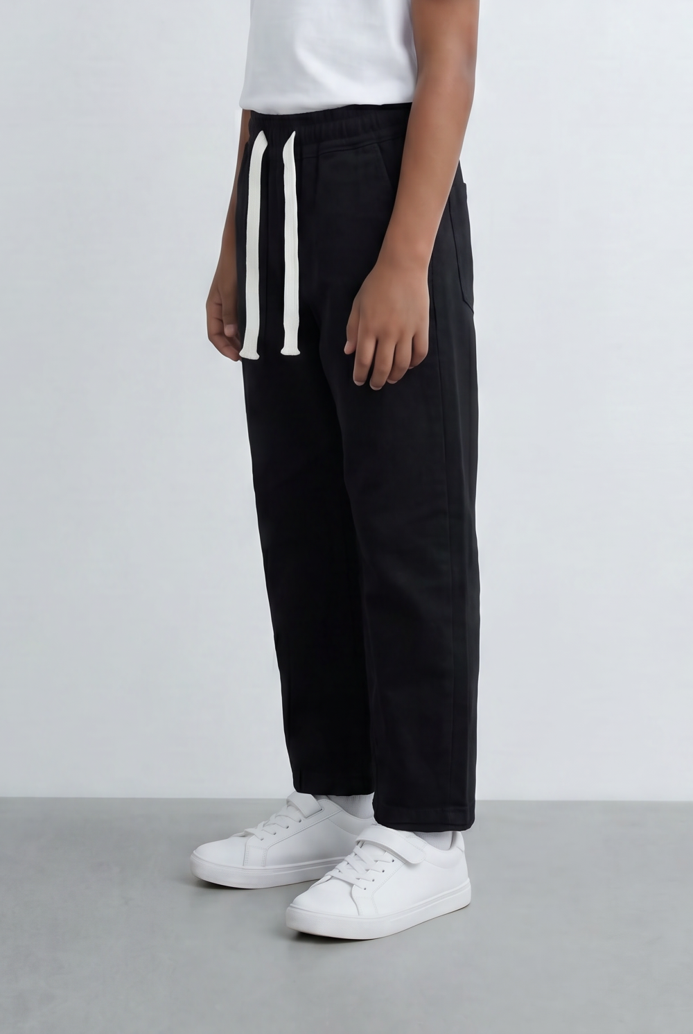Boy's Drawstring Pants Elastic Waist Casual Style