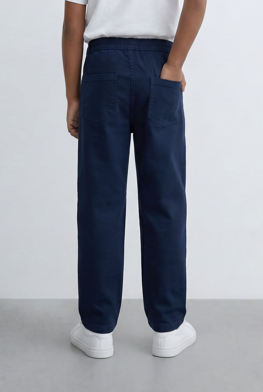 Boy's Drawstring Pants Elastic Waist Casual Style