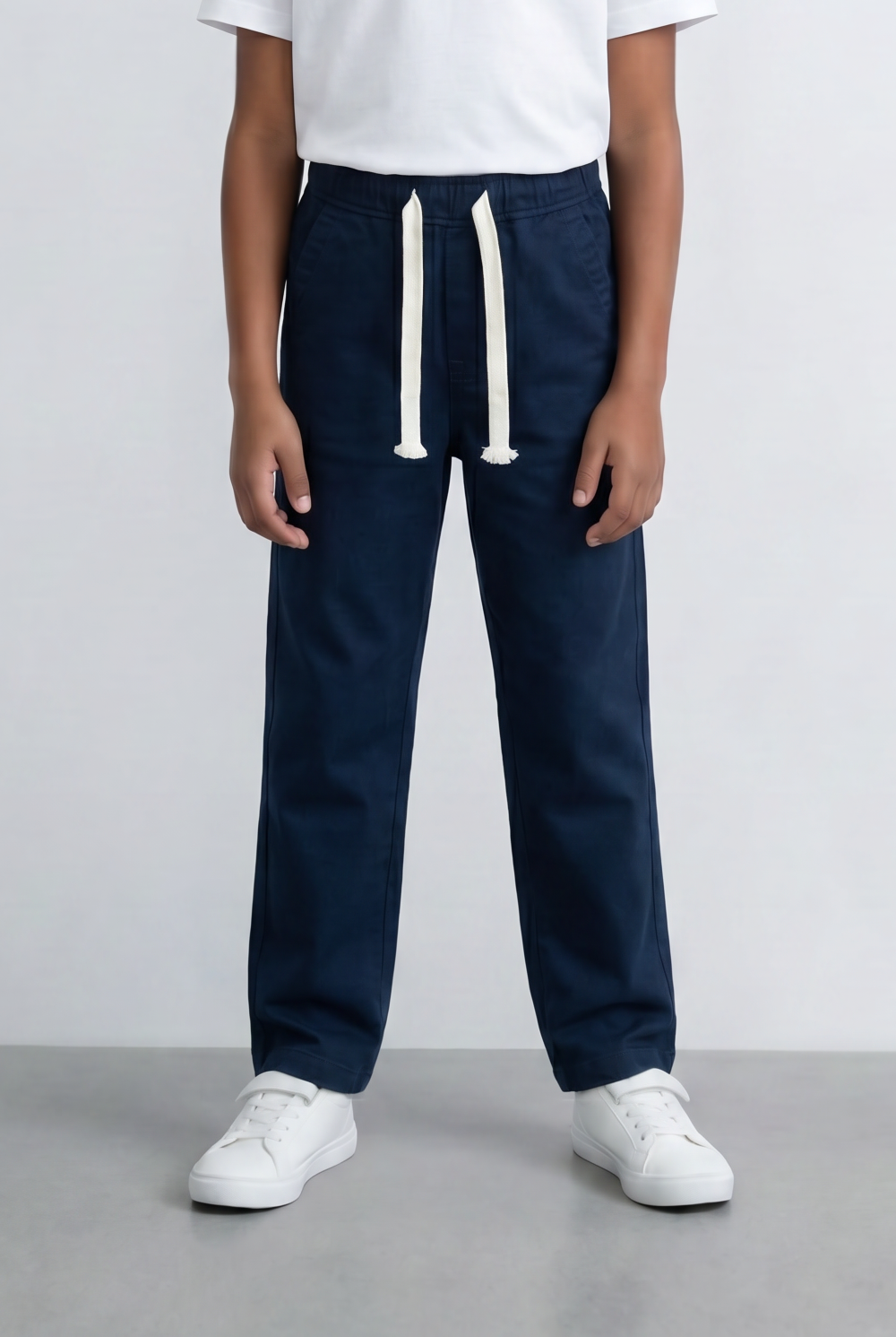 Boy's Drawstring Pants Elastic Waist Casual Style